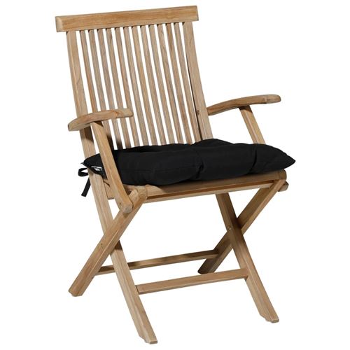 Madison Coussin de siège Panama 46 x 46 cm Noir TOSCB223