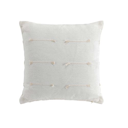 Housse de coussin 40 x 40 cm polycoton tisse fileo Naturel