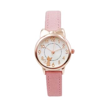 Montre à quartz Enfant avec Mignon Chat Or&Rose, Montre, Top