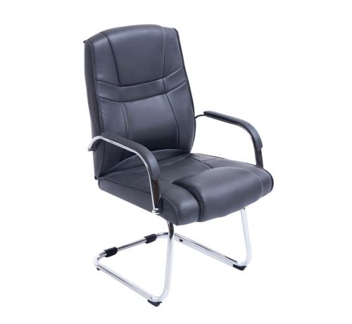 Chaise visiteur Attila similicuir , Gris