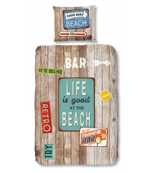 Good Morning Plage couette 140 x 200/220 cm marron