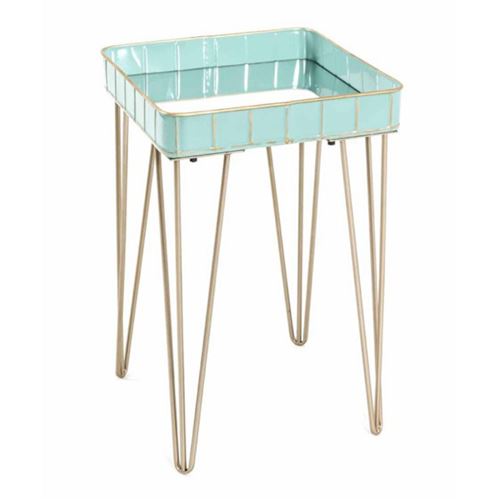 Paris Prix - Table D'appoint Déco andrés 56cm Turquoise