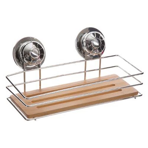 FIVE Simply Smart - Panier Rectangle de Douche Ventouse 26cm Naturel