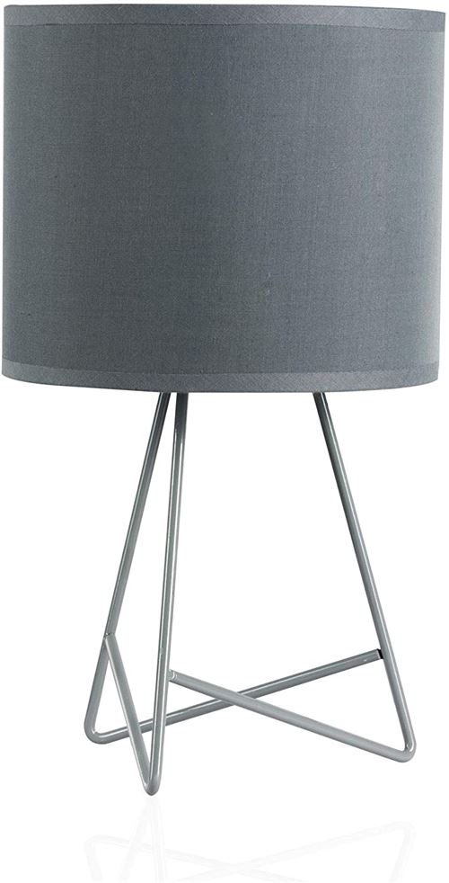 Pauleen 480.00 48000 Shiny Star Max. 20W luminaire à Poser E14 Lampe de Chevet Grise 230V métal/Tissu sans Ampoule, Gris