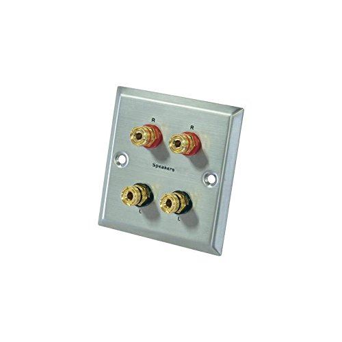 Panneau de connexion mur 4 prises banane Speakers
