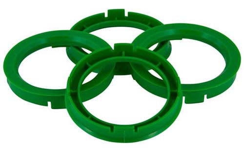 TPI bagues de centrage 63,3 -> 57,1 mm plastique vert 4 pièces