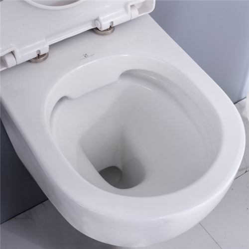Wc Suspendu Avec Abattant Toilette Murale En Ceramique Blanc Cuvette Suspendue Sans Bride Haute De Gamme Installations Salles De Bain Achat Prix Fnac