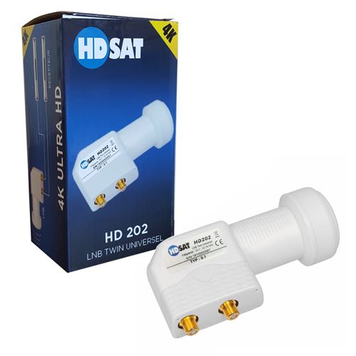 Hdsat Hd202 Lnb Twin Full Hd 4K Tête Parabole 2 Sorties 0,1Db - Image 2