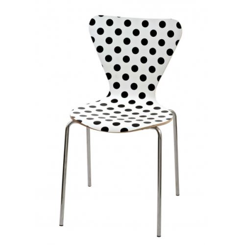 Chaise design a Pois blancs ou noirs