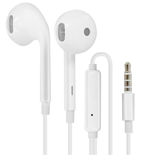 Oppo Blanc Écouteurs Filaires Jack 3.5Mm Télécommande Microphone Mh135 - Neuf - Image 3