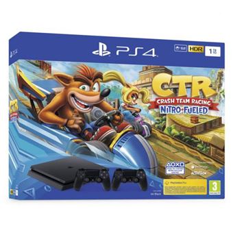 Sony PlayStation 4 - Console de jeux - HDR - 1 To HDD - noir de jais - Crash Team Racing Nitro-Fueled