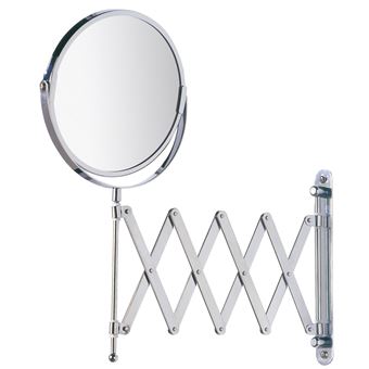 Wenko - Miroir mural grossissant de salle de bain Exclusif - Diam. 16 cm - Argent - 1