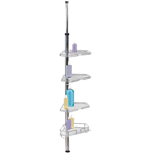 Etagère d'angle de douche télescopique en acier inoxydable