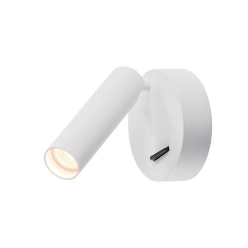 Applique liseuse orientable rond Karpo LED 3000K - Interrupteur - Blanc