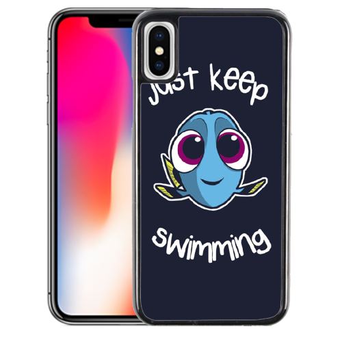 Coque pour iPhone XS just keep swimming