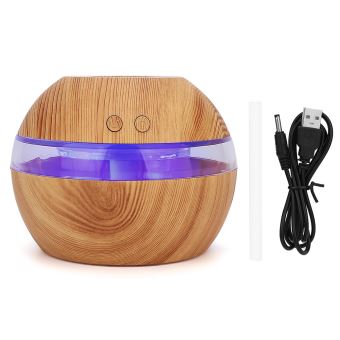 Humidificateur d'air électrique Mini USB avec Lumières LED 300ml Grain de  bois Blanc - Humidificateur - Achat & prix