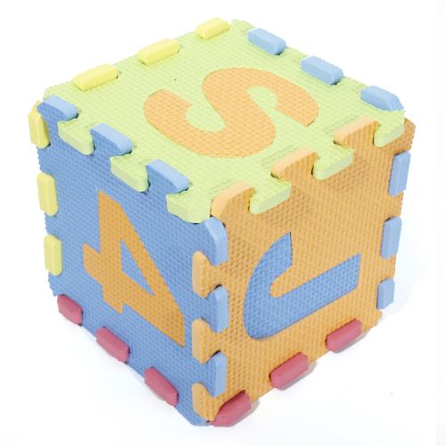 Puzzle tapis mousse bébé alphabet et chiffres 86 pièces 36 dalles