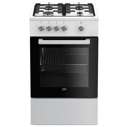 Beko Blanche Fsg52000dwc - Cuisinière - Pose Libre - Largeur : 50 Cm - Profondeur : 60 Cm - Hauteur : 85 Cm - Avec Système Auto-Nettoyant - Blanc - Image 1