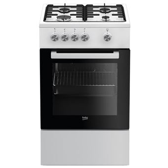 Beko FSG52000DWC - Cuisinière - pose libre - largeur : 50 cm - profondeur : 60 cm - hauteur : 85 cm - avec système auto-nettoyant - blanc