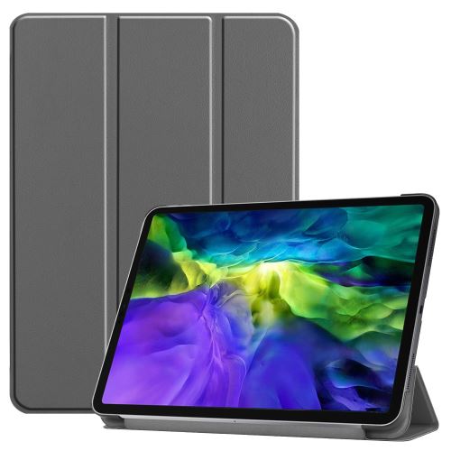 Etui en PU + TPU style simple avec support tri-pliure gris pour votre Apple iPad Pro 11 pouces (2020)