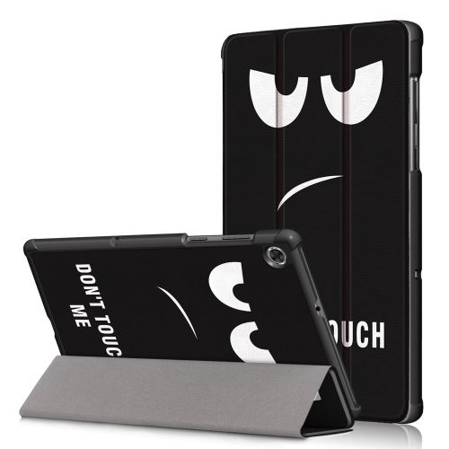 Etui en PU + TPU impression de motifs avec support tri-pliure ne me touche pas pour votre Lenovo Tab M10 FHD Plus X606F