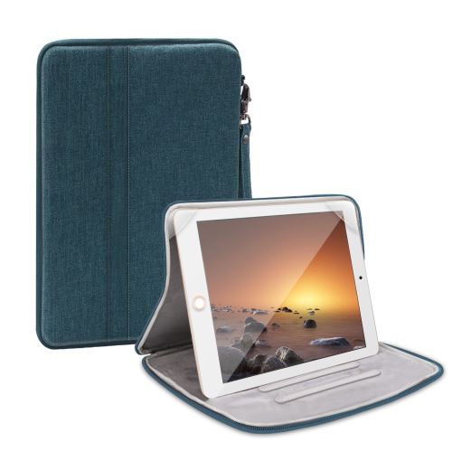 Sacoche en PU ventouse universelle en tissu vert pour votre Apple iPad 10.2 (2019)/iPad 10.5/iPad Pro 11/iPad 9.7 2018