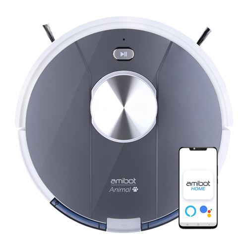 Robot aspirateur et laveur AMIBOT Animal Motion spécial animaux de co