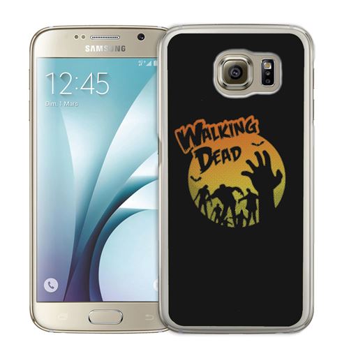Coque pour Samsung Galaxy S6 Edge walking dead logo vintage