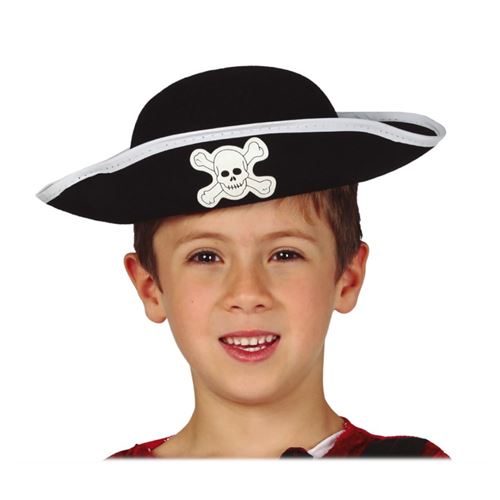 Générique Noir Chapeau Pirate Feutre Enfant - Guirca 13555 - Image 1