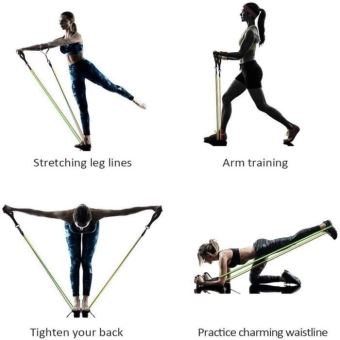 Set bande elastique fitness musculation 11 sport de resistance