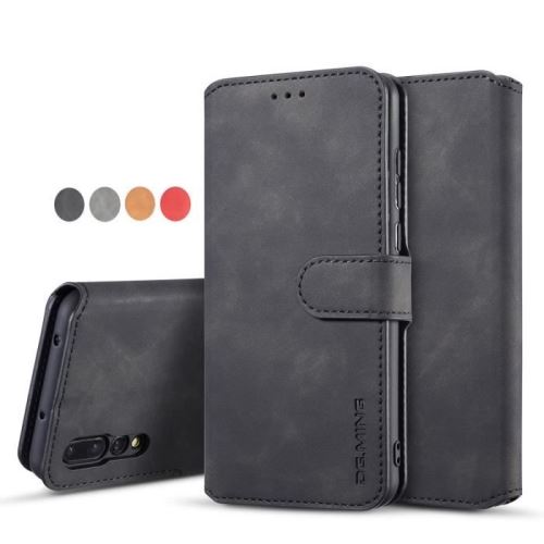 Coque Huawei P20 Pro, Étui Housse Cuir Flip Portefeuille avec 3 emplacements Cartes de Case pour Huawei P20 Pro - Noir