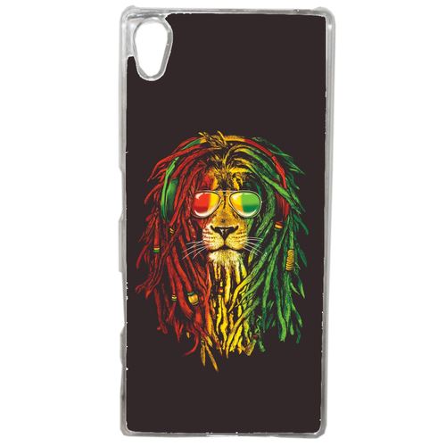 Coque Lion Rasta A Lunette Compatible Sony Xperia Z4 Transparent