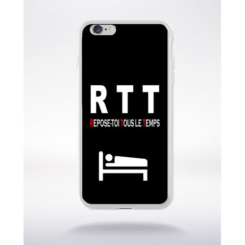 Coque Rtt Slogan Fond Noir Compatible Iphone 6 Transparent