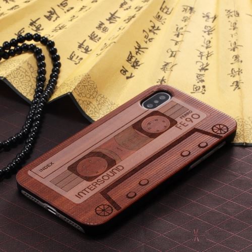 Iphone X / Xs Coque Protection Plastique Cassette Audio Rose Als80491