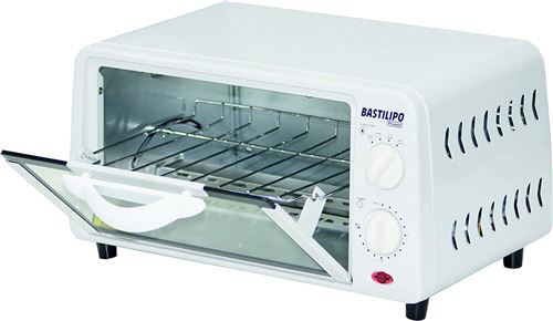 bastilipo Pisa – Mini Four Posable avec capacité de 9 l, grille auto amovible, 800 W, couleur blanc