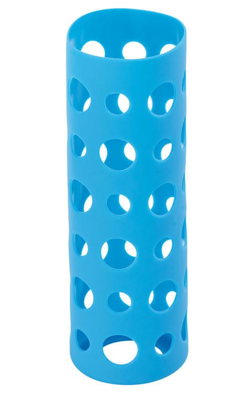Housse en silicone 20 cm pour bouteille en verre - Bleu