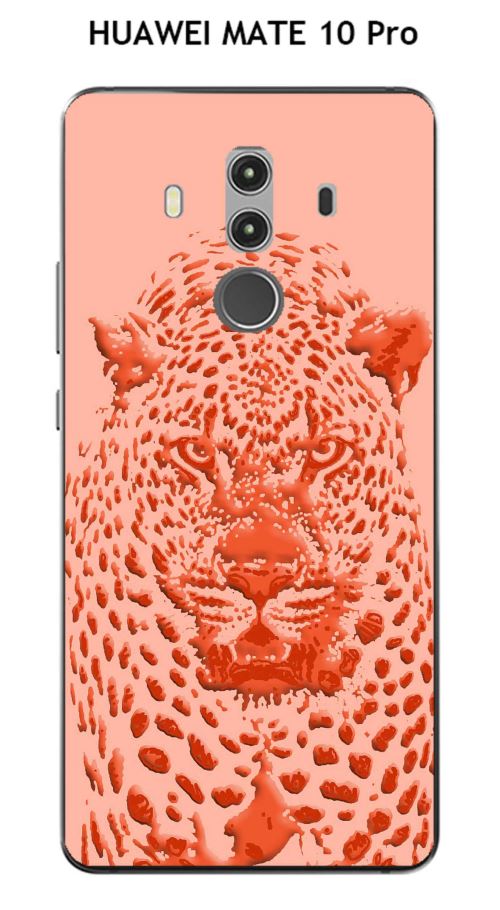 Coque HUAWEI MATE 10 Pro design Jaguar rose orange
