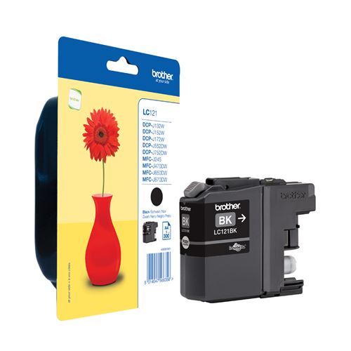 Brother LC121BK - noir - originale - cartouche d'encre
