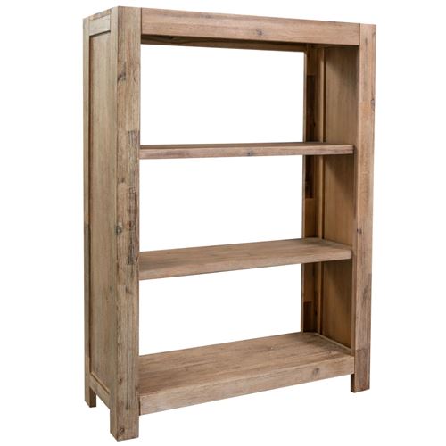 vidaXL Boekenkast met 3 schappen 80x30x110 cm massief acaciahout