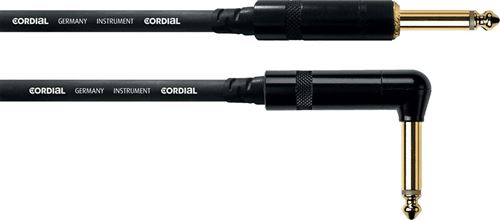 Cordial CCI3PR - Câble jack-jack coudé doré 3m