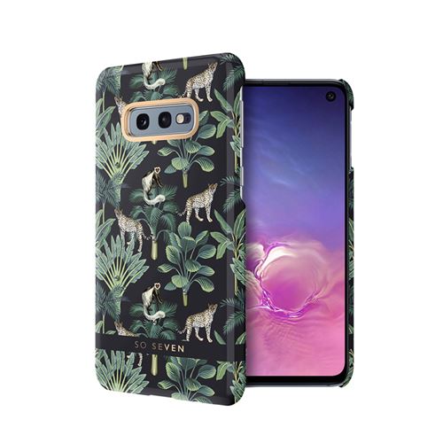 So Seven - Coque Premium crystal JAIPUR LEOPARD NOIR: SAMSUNG S10E