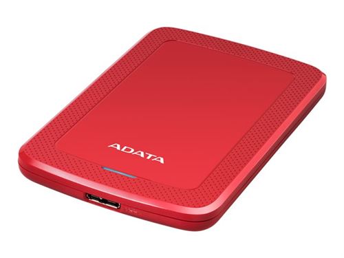 ADATA HV300 - Vaste schijf - 2 TB - extern (draagbaar) - USB 3.1 - 256-bits AES - rood