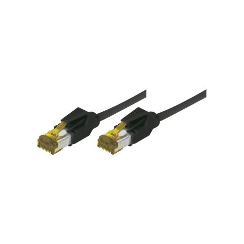 Cordon RJ45 sur câble catégorie 7 S/FTP LSOH snagless noir - 0,5 m