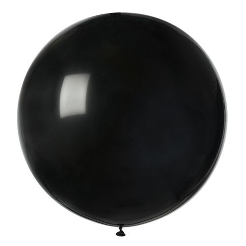 ballon latex géant rond noir bio 80cm - 329810