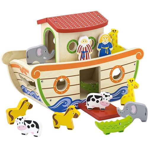 Viga Toys ensemble de jeu en bois Noah's Ark 34 x 25 x 16 cm