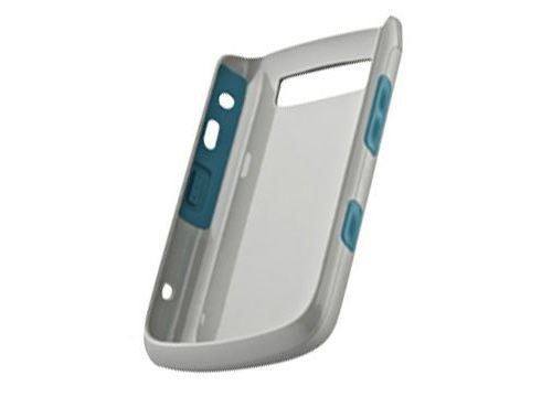 Coque origine Blackberry 9700 et 9780 grise et turquoise ASY-31770-002