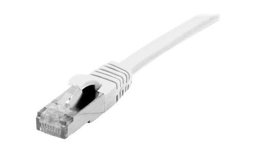 deXlan - Cordon de raccordement - RJ-45 (M) pour RJ-45 (M) - 15 m - SFTP - CAT 6a - sans halogène, sans crochet - blanc