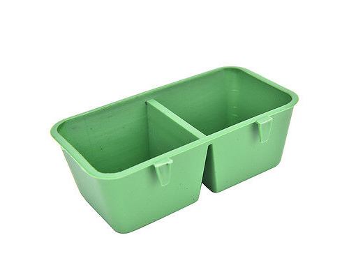 2 en 1 Tasses de bol d'eau de nourriture de perroquet en plastique oiseaux se nourrissant de tasse de sable de cage de pigeon