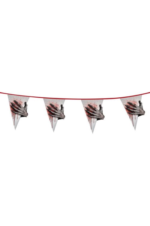 Guirlande Halloween Geante Mains En Plastique - Gris