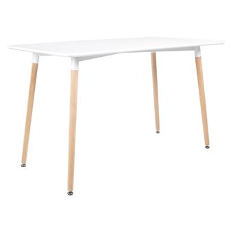 Table rectangulaire 120 × 70cm blanche PIA - 1